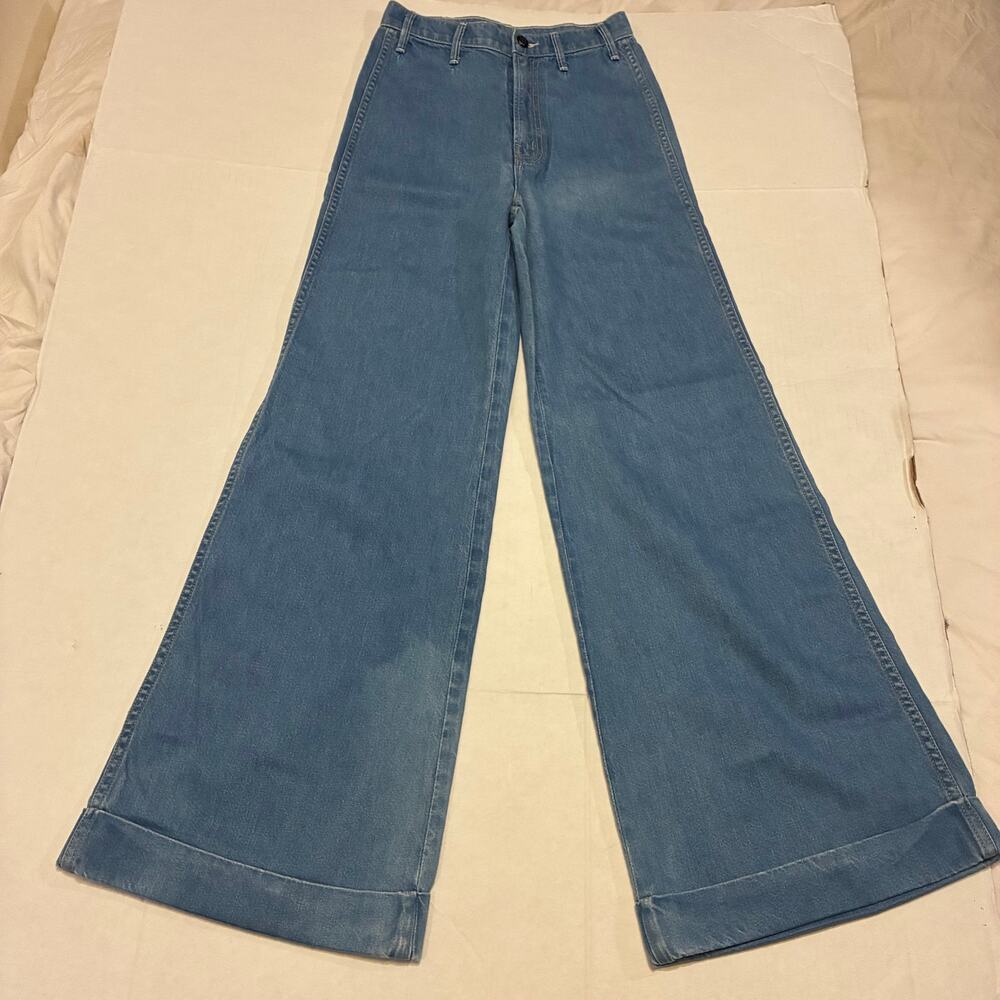 Mother‎ Mid Rise Flare Jeans Women’s 24 Blue Wide Leg Prototype/Sample
